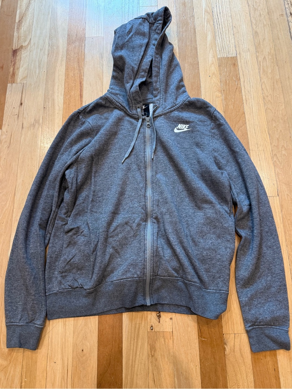 Nike Women's Charcoal Gray Full-Zip Hoodie
